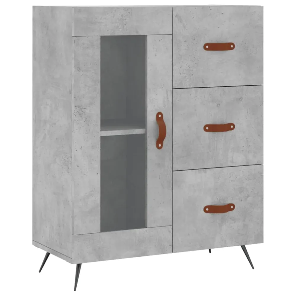 Buffet bahut commode armoire meuble de rangement organisateur cuisine salle de séjour salon haut 69,5 x 34 x 180 cm bois d...