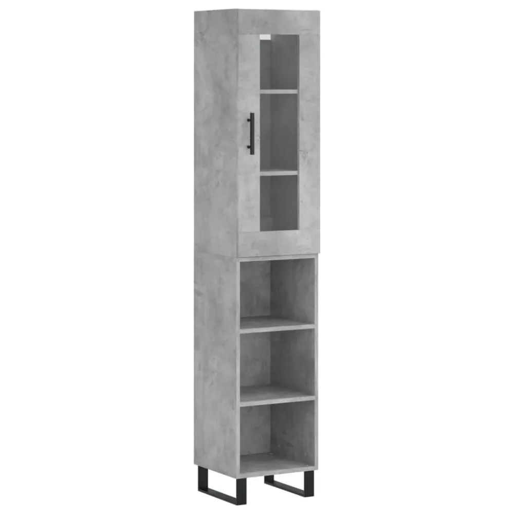 Buffet bahut commode armoire meuble de rangement organisateur cuisine salle de séjour salon haut 34,5 x 34 x 180 cm bois d...