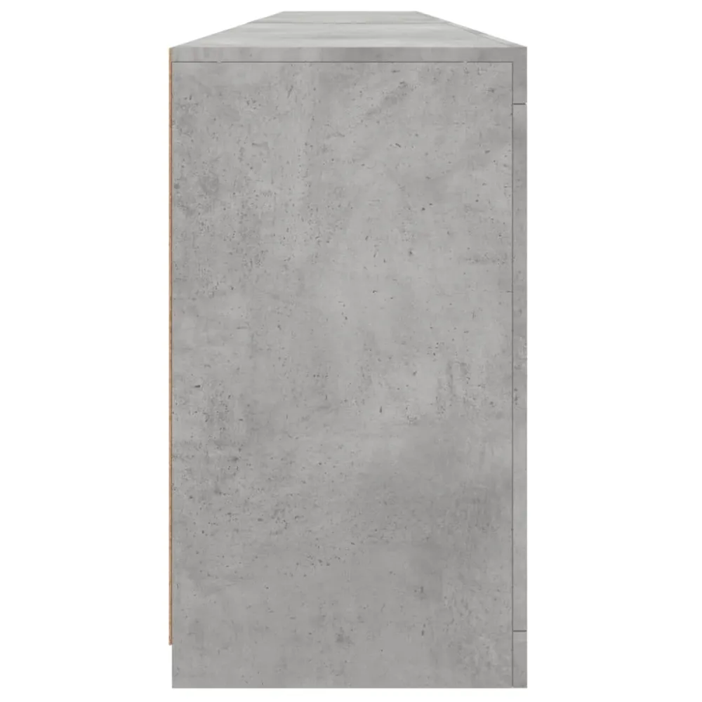 Buffet bahut commode armoire meuble de rangement organisateur cuisine salle de séjour salon avec lumières LED 283 x 37 x 6...