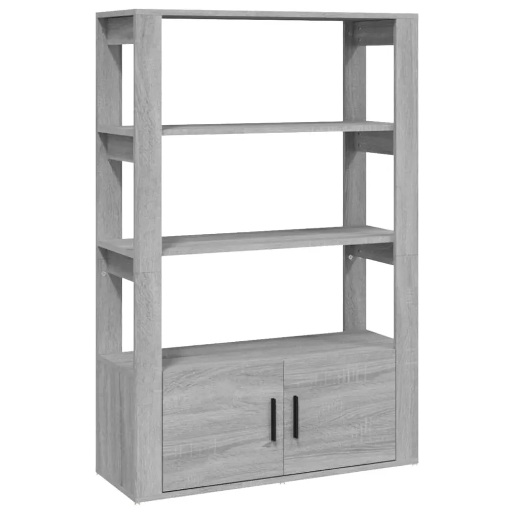 Buffet bahut commode armoire meuble de rangement organisateur cuisine salle de séjour salon sonoma 80 x 30 x 119,5 cm bois...