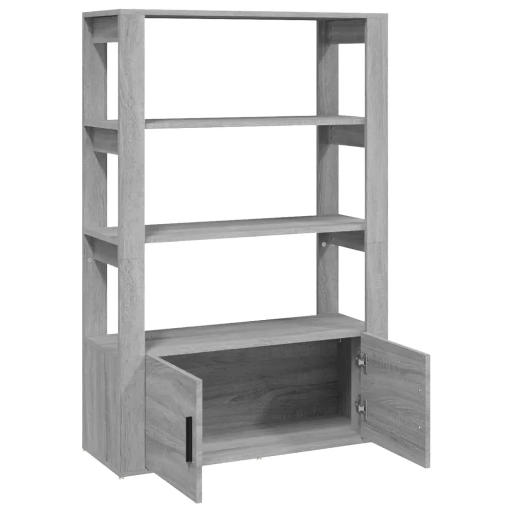 Buffet bahut commode armoire meuble de rangement organisateur cuisine salle de séjour salon sonoma 80 x 30 x 119,5 cm bois...