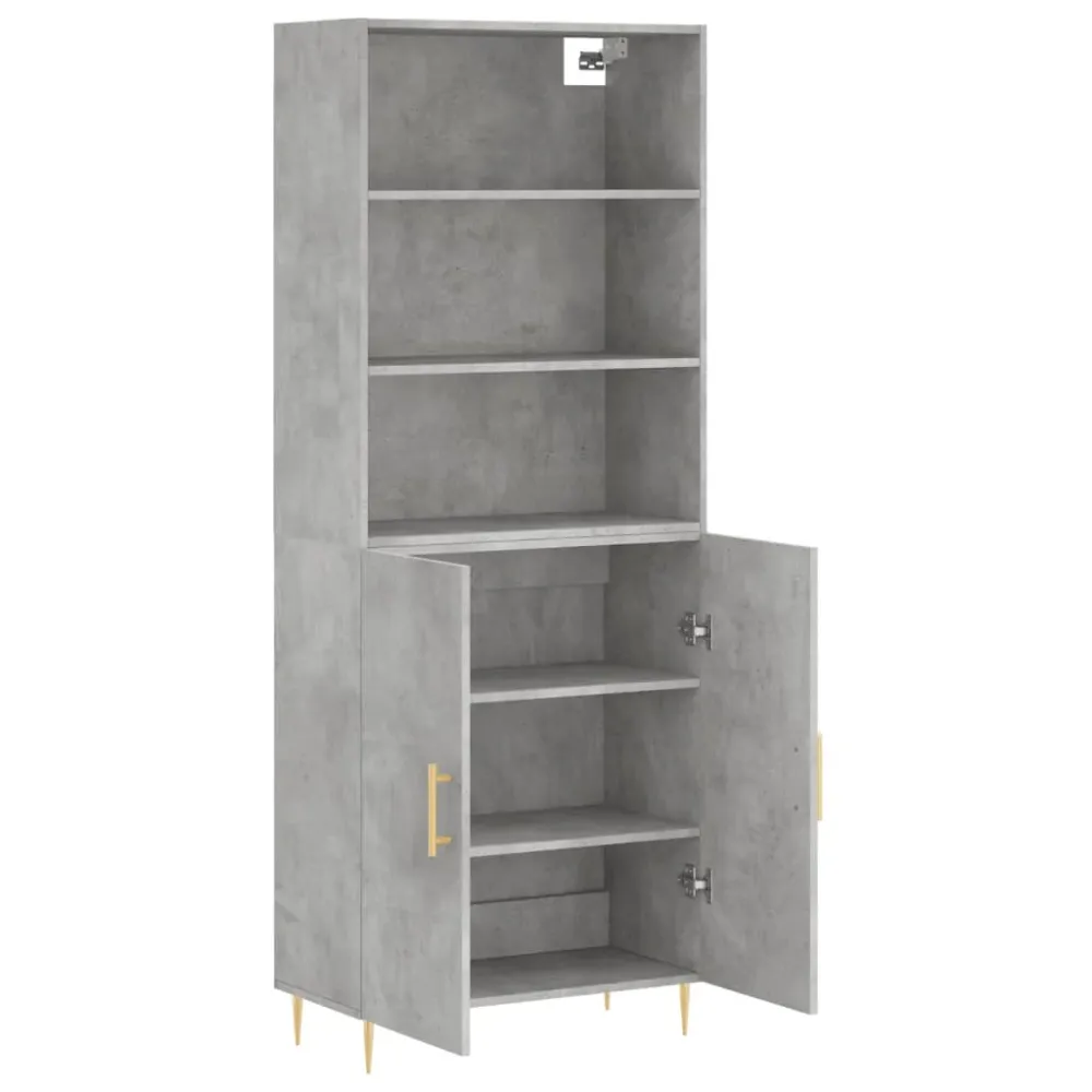 Buffet bahut commode armoire meuble de rangement organisateur cuisine salle de séjour salon haut 69,5 x 34 x 180 cm bois d...