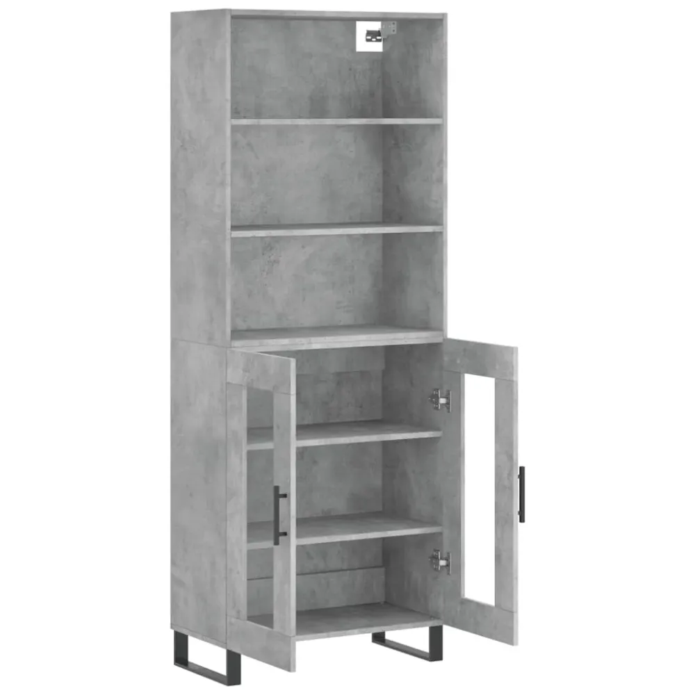 Buffet bahut commode armoire meuble de rangement organisateur cuisine salle de séjour salon haut 69,5 x 34 x 180 cm bois d...