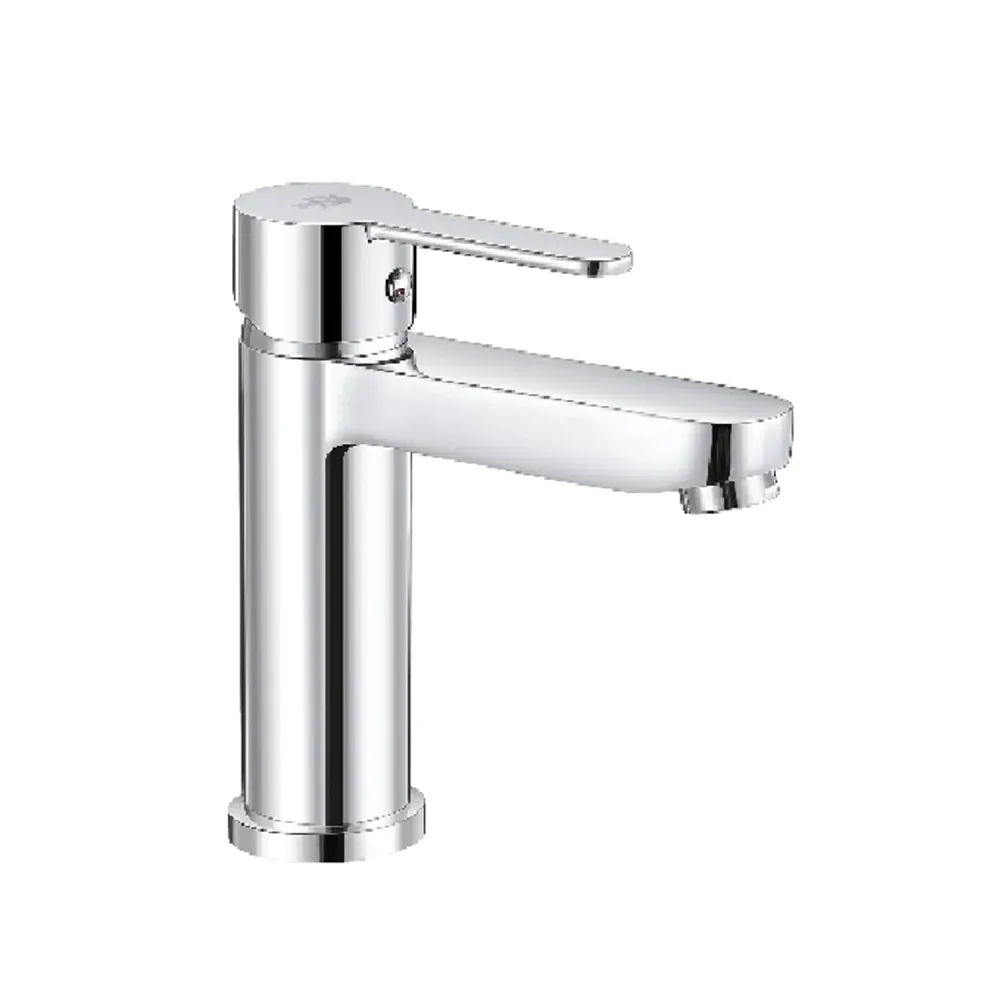 Mitigeur monocommande lavabo série Iago avec tirette et bonde incluse - Acier chromé