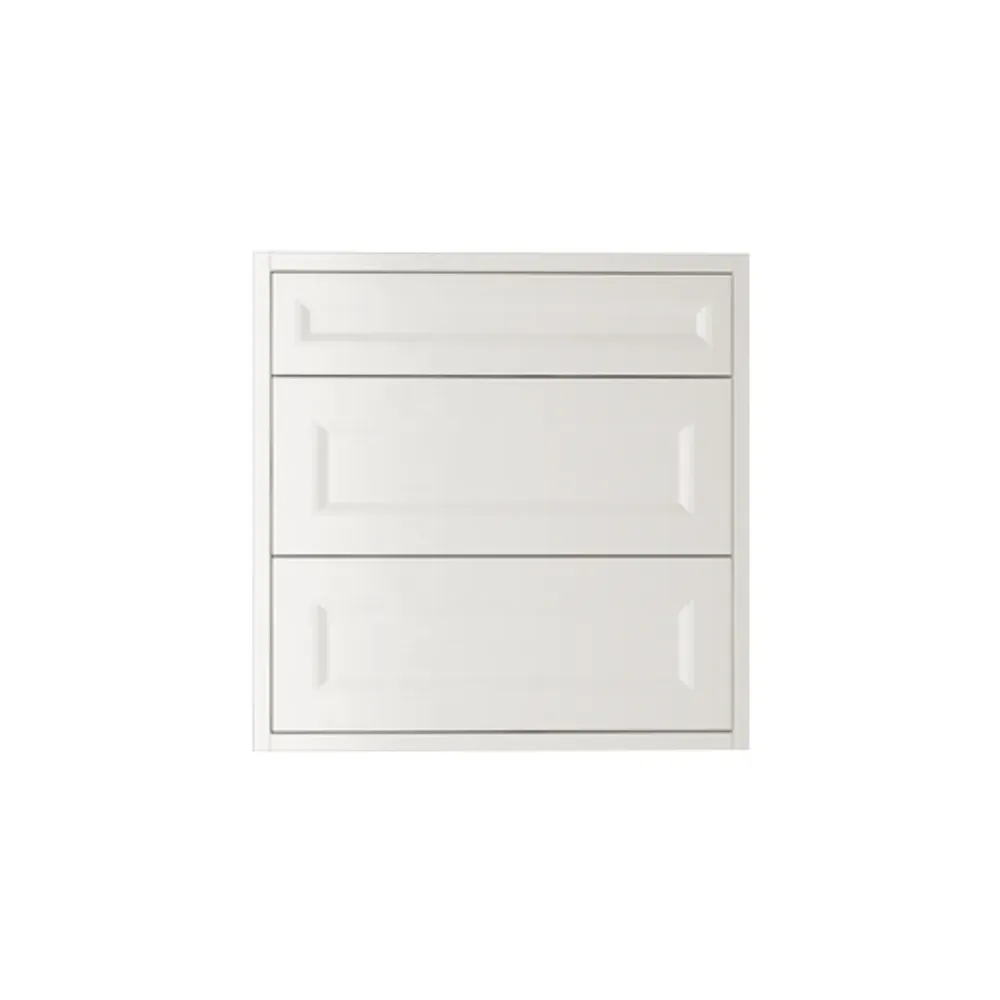 Robinet cascade Meuble-lavabo suspendu blanc de 30 po avec 2 tiroirs et comptoir de style Shaker
