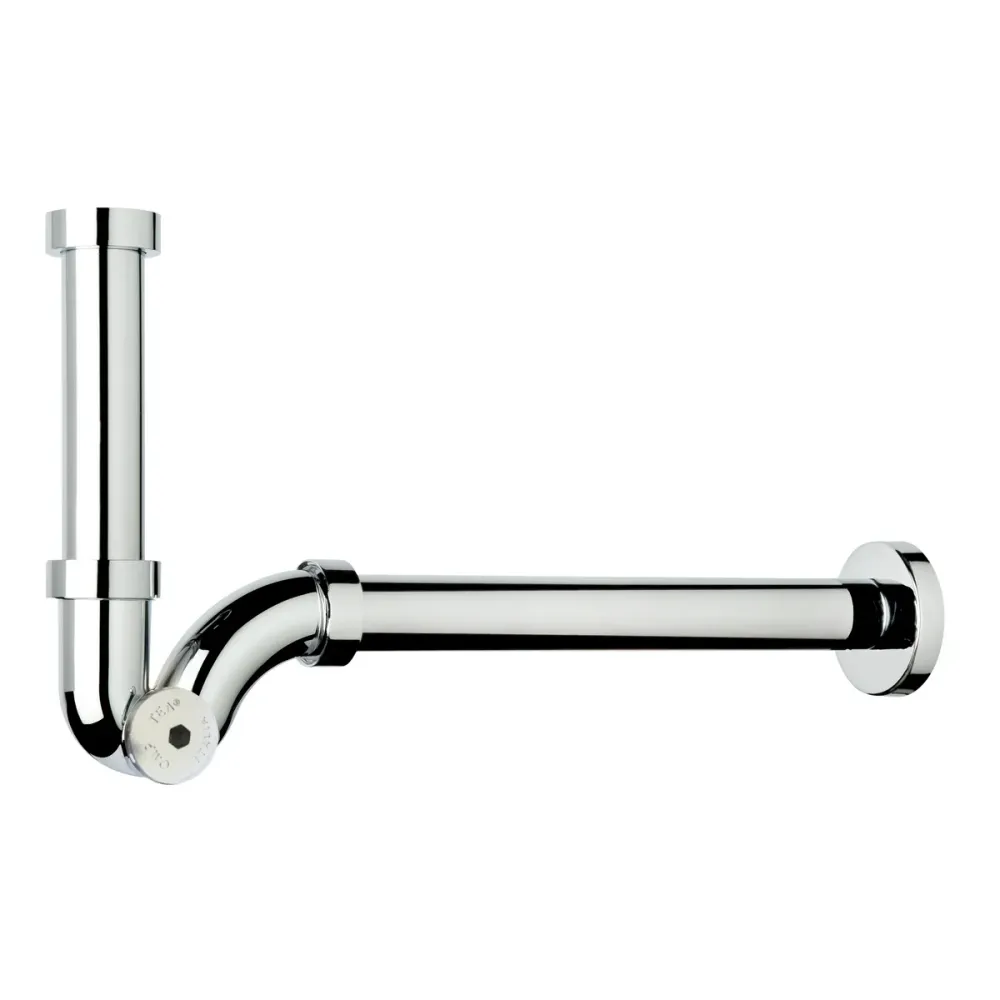Siphon en ABS pour lavabo et bidet avec débit augmenté - Chromé