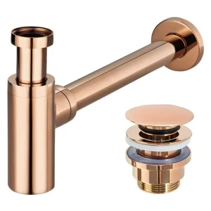 SIPHON DE LAVABO REA CLIC-CLAC ROSE DORÉ