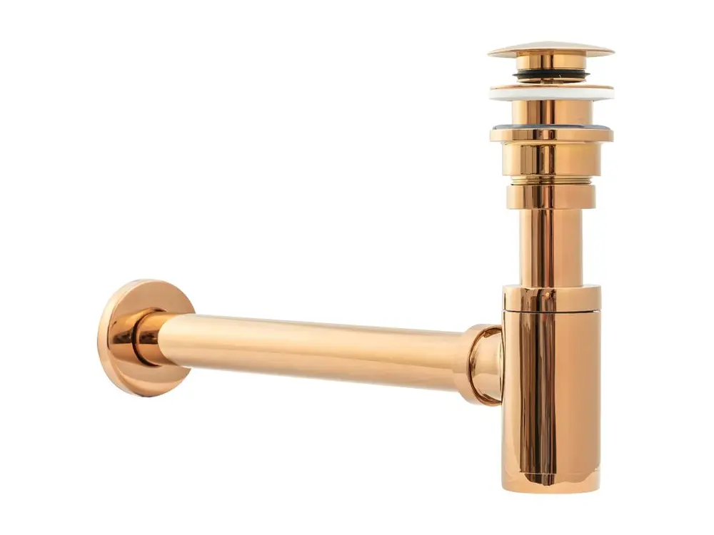 SIPHON DE LAVABO REA CLIC-CLAC ROSE DORÉ