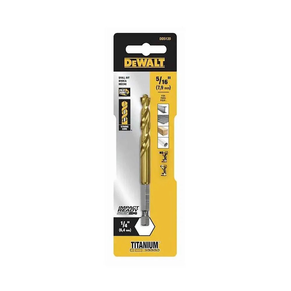 Paumelle pour fenêtre Mèche recouverte de nitrure titane Impact Ready, 5/16"