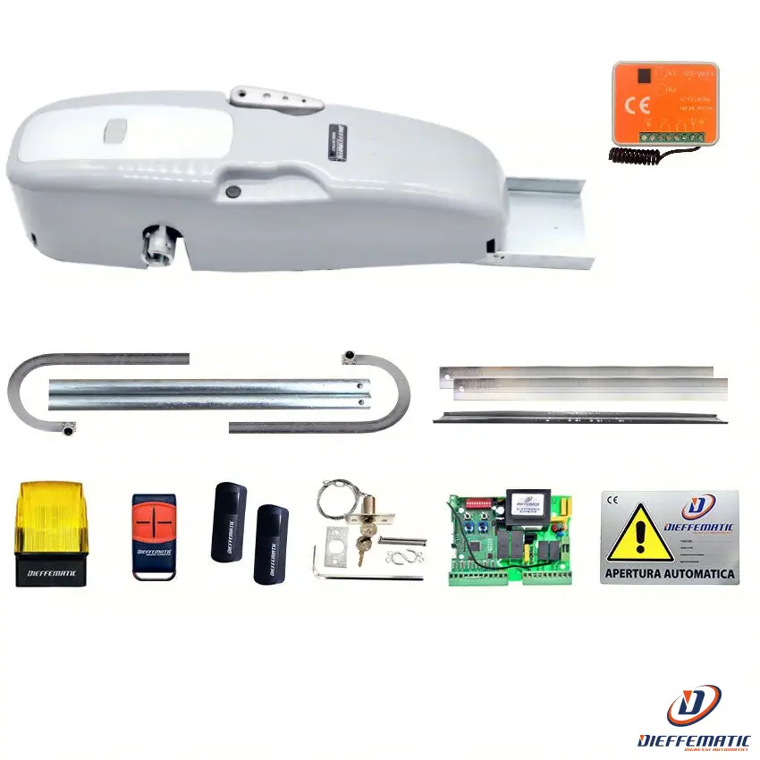 Kit Porta Basculante 230V Évolué Bracci Curvi Con Rx Multifrequenza Wifi