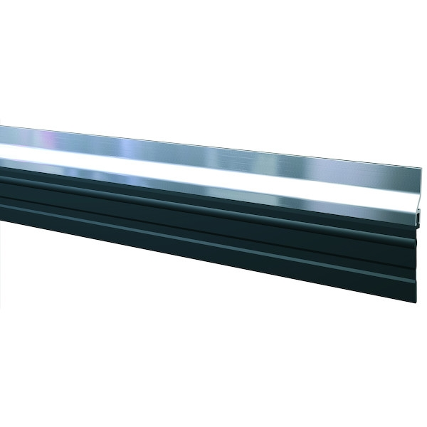 Bas porte de garage grance bavette - Hauteur : 60 mm - Hauteur de la lèvre : 35 mm - Longueur : 2 500 mm - Finition : ALUM...