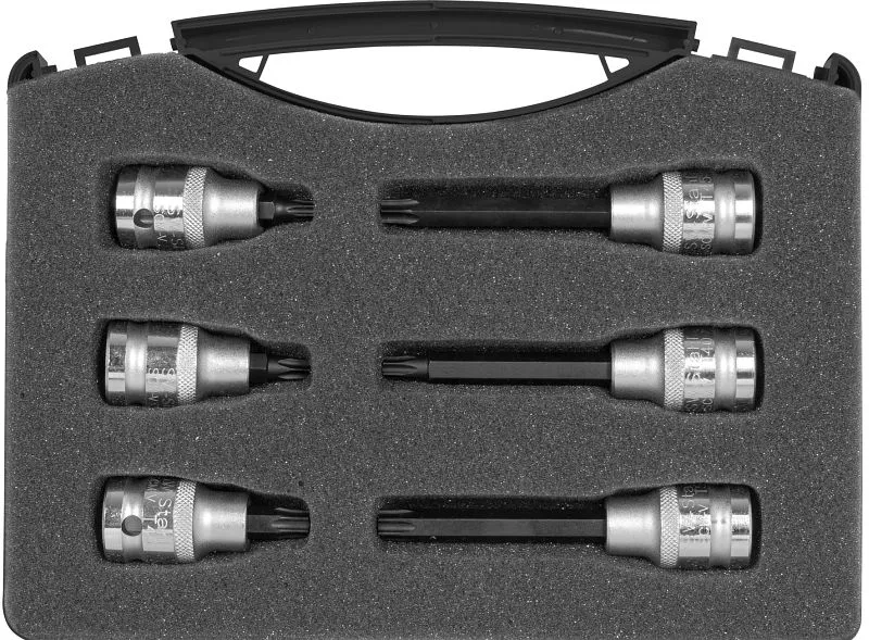 Embouts de tournevis en acier SW 1/2" profil en T T30-T50 6 pièces S5116 commander à bas prix