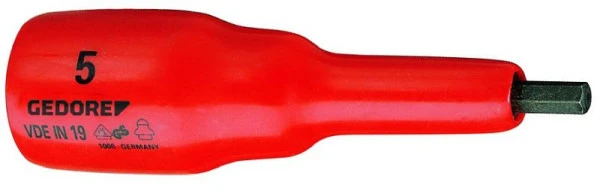GEDORE Embout de tournevis VDE 5 mm 1/2" pour vis à six pans creux 6124480 acquérir à bas prix