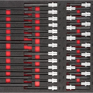 Jeu d'embouts de tournevis VIGOR 5 - 19 T20 - T70 nombre d'outils : 62 V6809 se procurer à bas prix