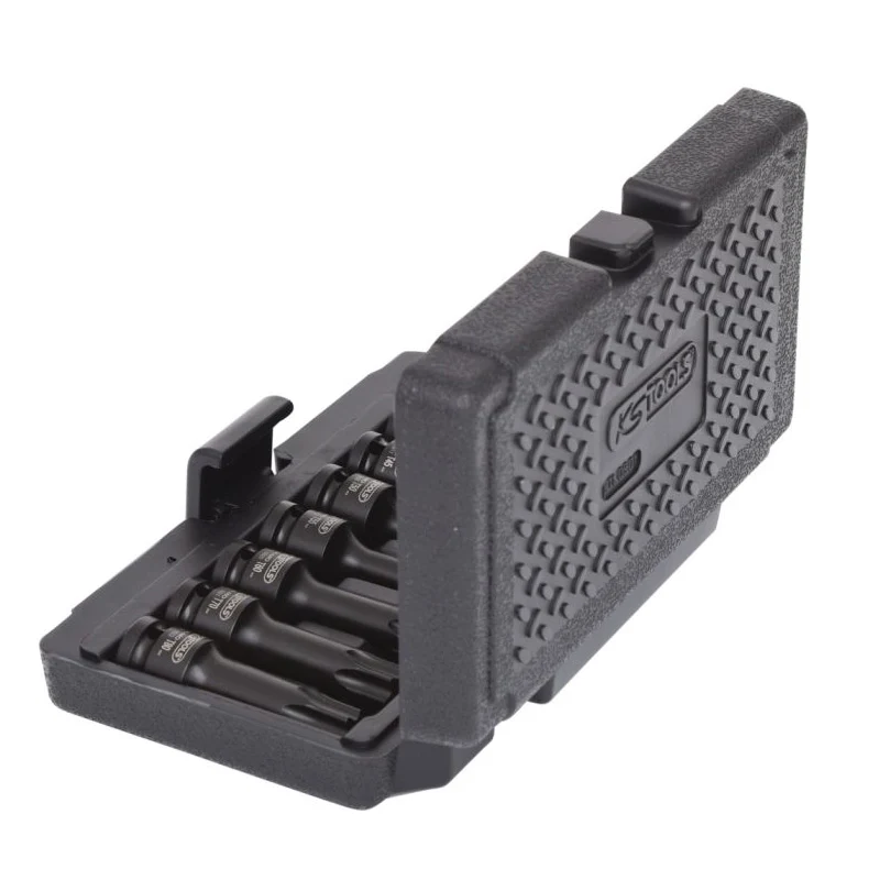 Jeu de 8 douilles tournevis à chocs longues TORX® 1/2'', T30 à T80 - KS TOOLS - 911.0901