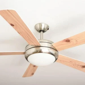 AireRyder Ventilateur de plafond Ursa Pales Nickel Brossé Blanc/Pin avec Lumières et Télécommande FN75537 se procurer à ba...