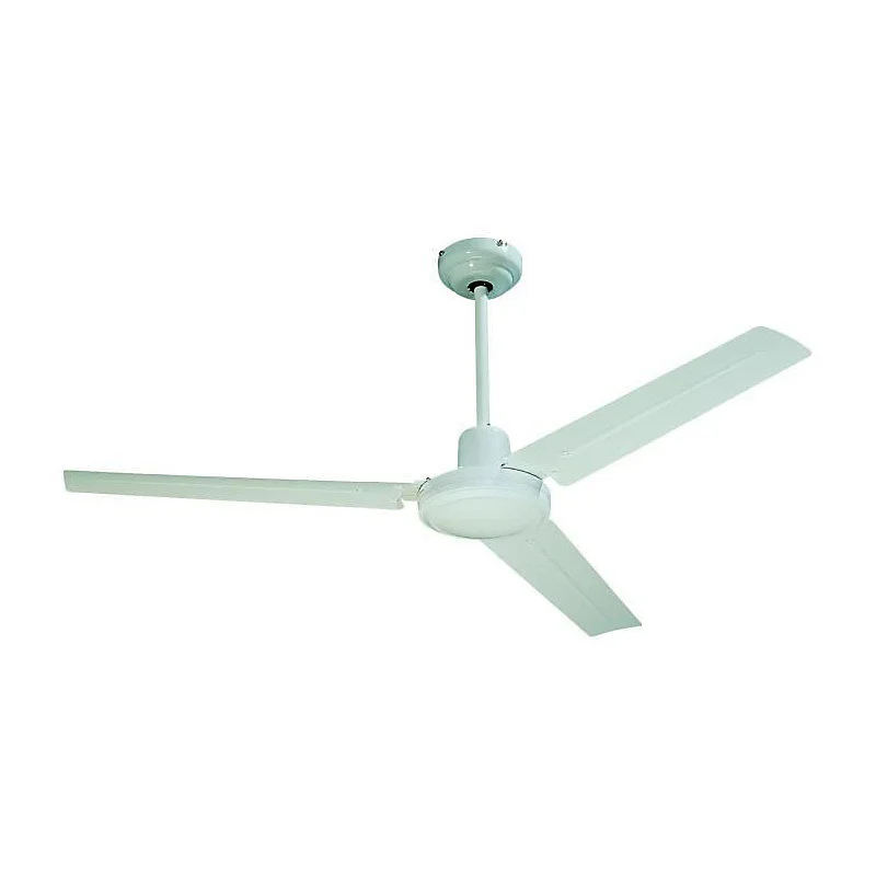 FARELEK - SEYCHELLES O 122 cm - Ventilateur de plafond reversible - 3 pales en métal laquees blanc - 112416