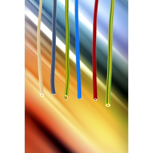 Fil électrique H05 V-K - Nombre de conducteurs / fils : 1 - Section : 1 mm² - Couleur de gaine : blanc - Longueur : 100 m...