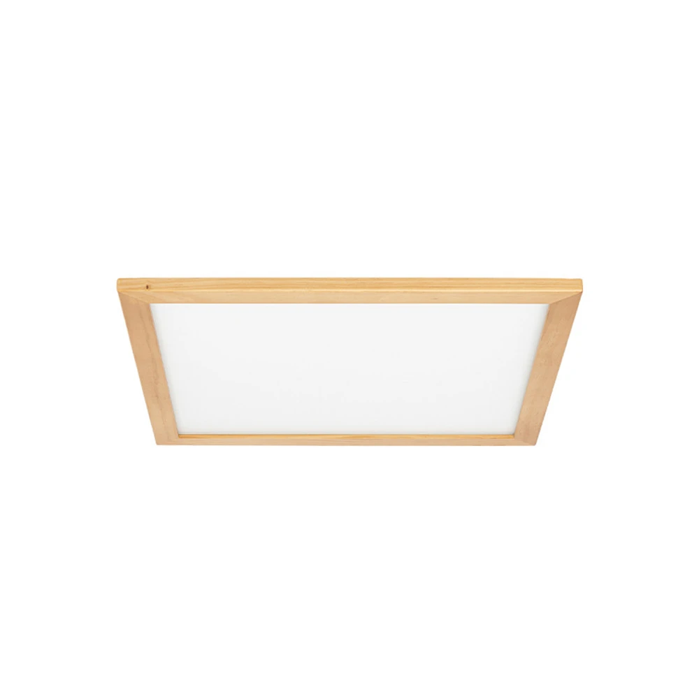 Lucande Plafonnier LED Joren, 52 cm, bois, CCT, télécommande