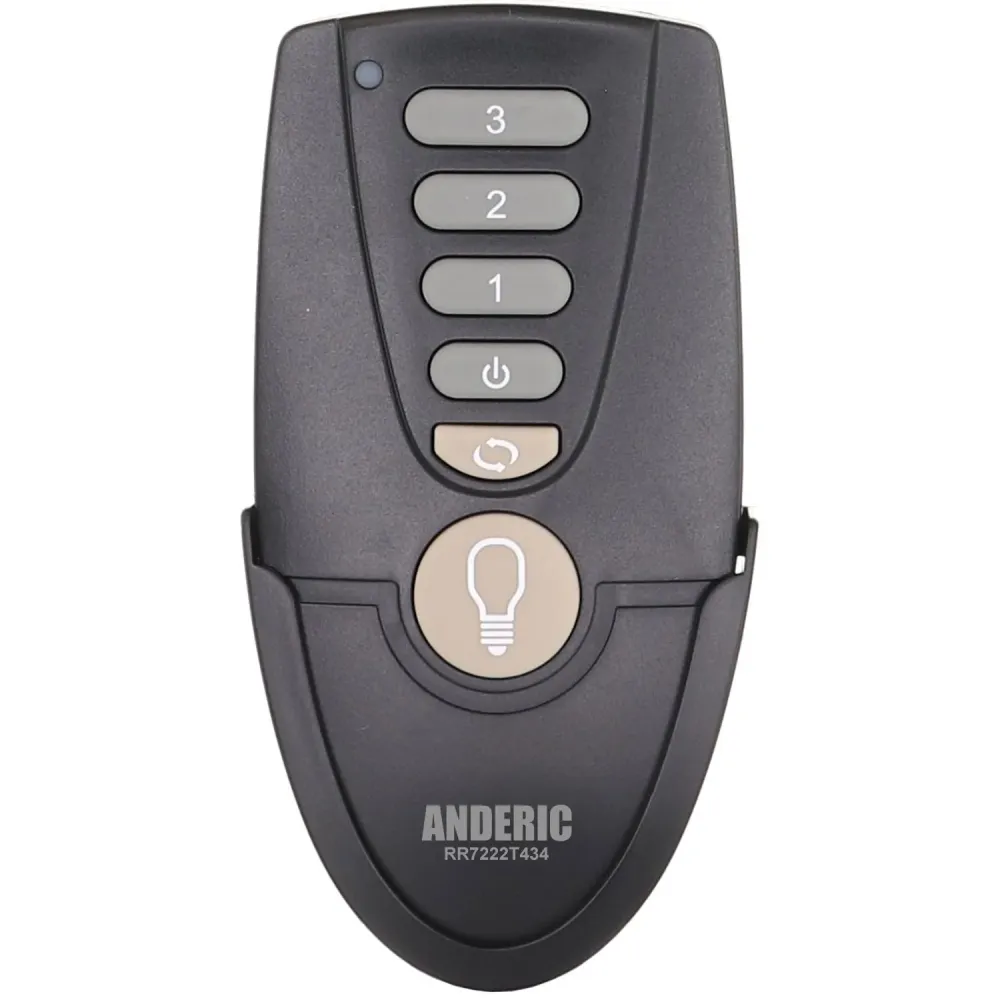 Télécommande Anderic RR7222T434 pour ventilateur de plafond Hampton Bay