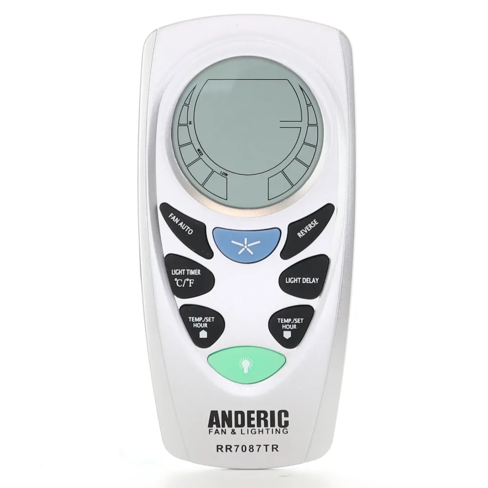 Télécommande Anderic UC7087TR avec fonction marche arrière pour ventilateur de plafond Hampton Bay - RR7087TR