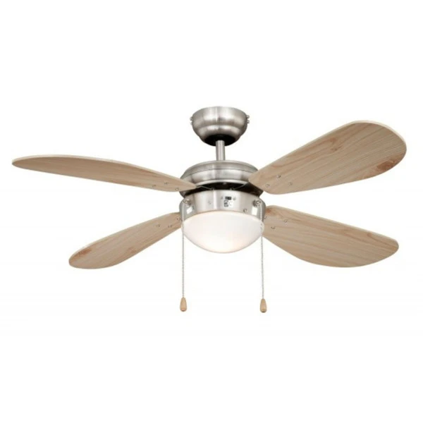 Ventilateur de plafond AireRyder Classic 105 cm nickel / pin avec éévidentage et tirettes FN43335 se fournir à bas prix