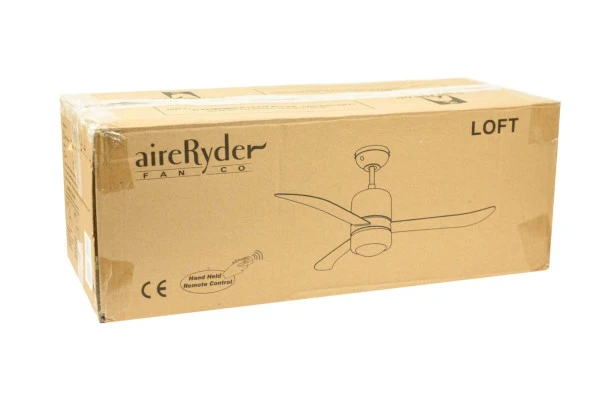 Ventilateur de plafond AireRyder Loft Nickel / Diaphane 112 cm avec éévidentage et télécommande FN51133 acheter à bas prix