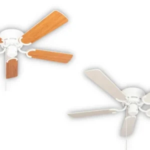 Ventilateur de plafond extra plat Pepeo Kisa Deluxe pales blanches blanc/érable 105120190OL se fournir à bas prix