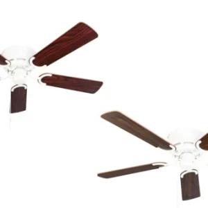 Ventilateur de Plafond Extra Plat Pepeo Kisa Somptueux Pales Blanches Palissandre / Noyer 105120192OL acheter à bas prix