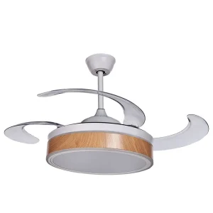 Ventilateur de plafond à lames rétractables avec lumière blanc FREMONT