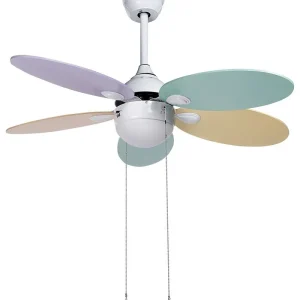 Ventilateur de plafond multicolore avec lampe WEBER