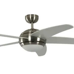 Ventilateur de plafond Pepeo Melton Nickel / Blanc 132 cm avec éévidentage et télécommande 13432010131v2 magasiner à bas prix