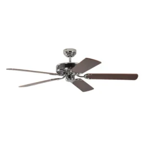 Ventilateur de plafond Pepeo Potkuri acier / noyer 132 cm avec chaînette 13322010132v1 obtenir à bas prix