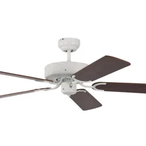 Ventilateur de plafond Pepeo Potkuri blanc / noyer 132 cm avec chaînette 13312010132v1 choisir à bas prix