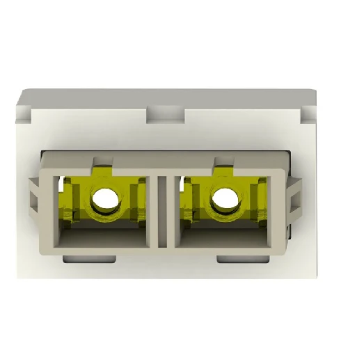 2.24 Mini-Com Electric Ivory SC Adapter Module OM1 Duplex Multimode CMDEISCZIW