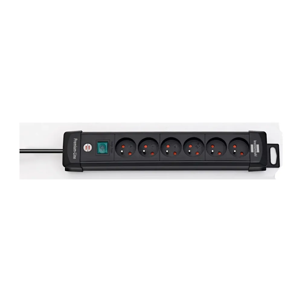 Câble d'alimentation H07RN-F MULTIPRISE PREMIUM-PLUS 6 PRISES + 3M DE CABLE NOIR