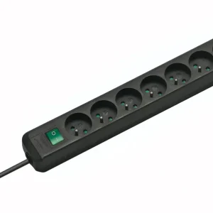 Cordon d'alimentation IEC MULTIPRISE ECO-LINE 8 PRISES + 3M DE CABLE NOIR