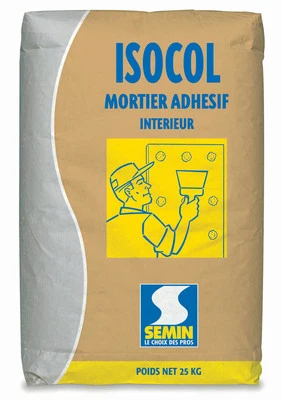 Mortier adhésif Isocol - 25kg Haute résistance aux températures