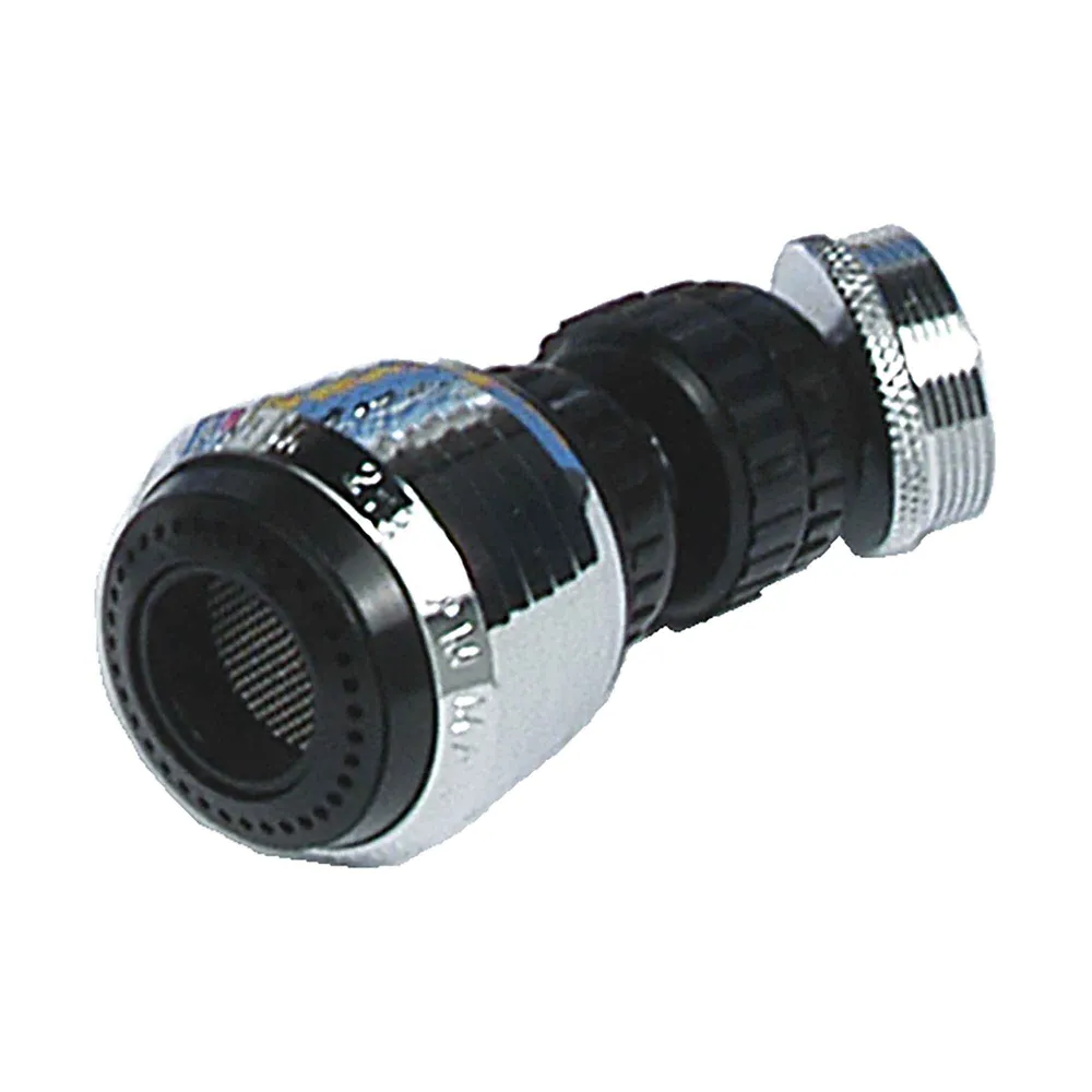 érateur de robinet de luxe à jumeau pivot, chrome et noir avec Filetage Universel