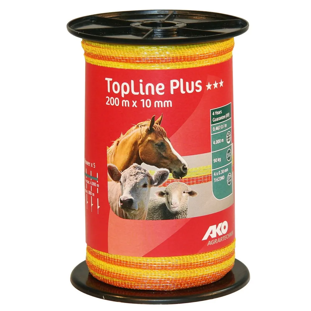Certifié CE Ako Ruban de clôture TopLine Plus Jaune orange
