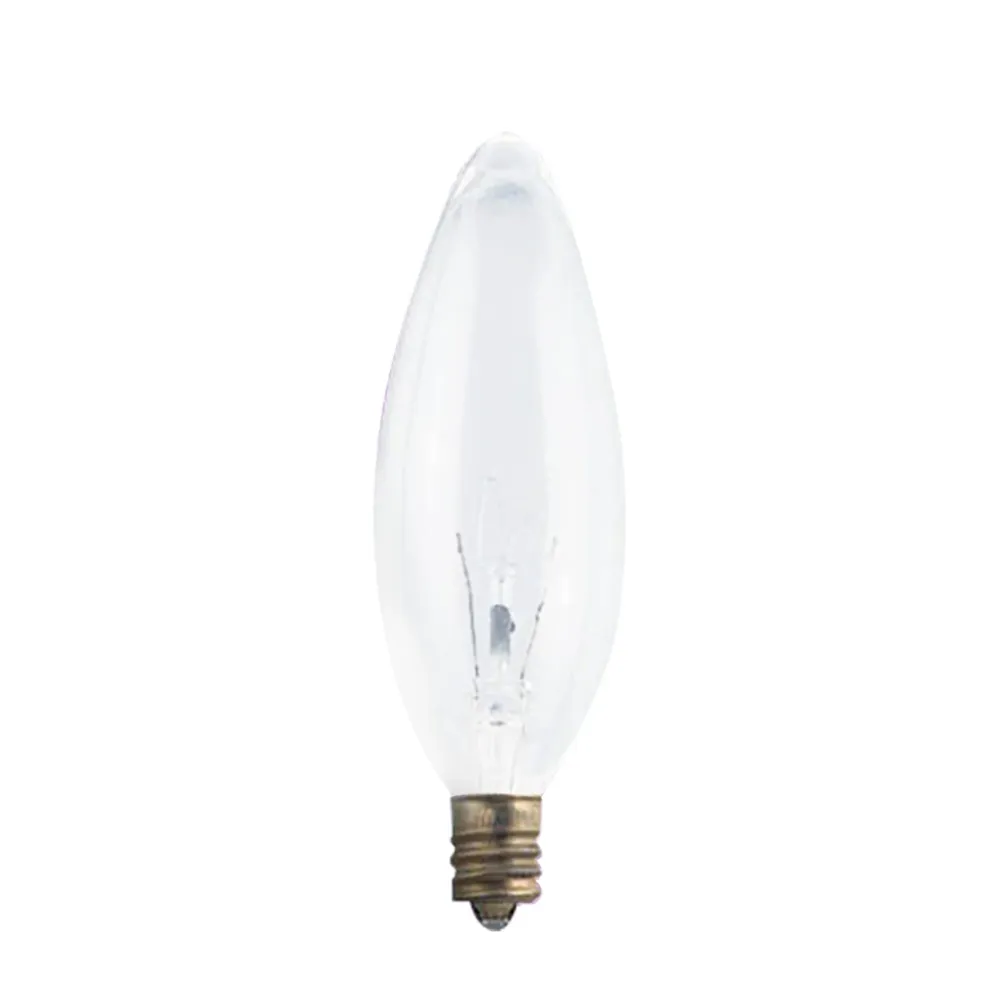 Certifié CE Ampoule de chandelier B10, claire, 40W