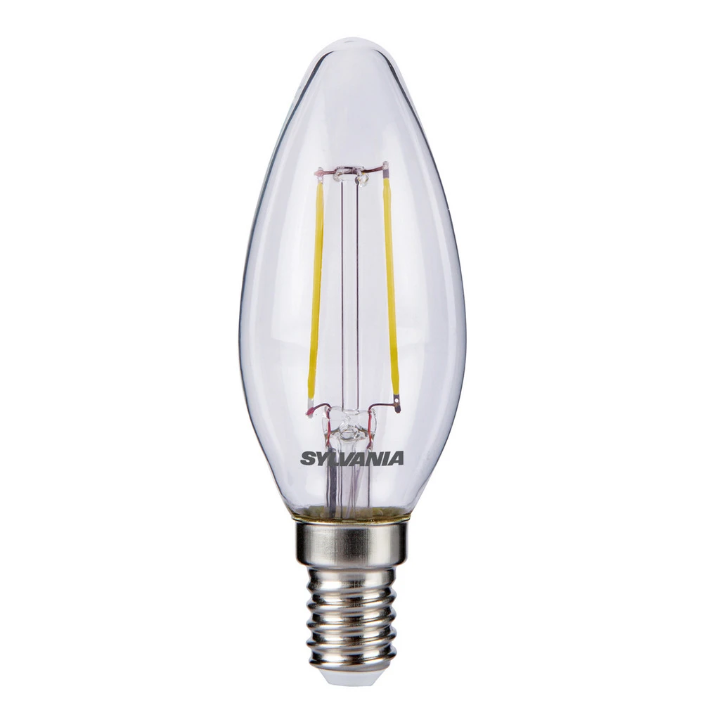 Décharge pour éclairage industriel Ampoule bougie LED E14 ToLEDo fil 2,5 W 827 évidente