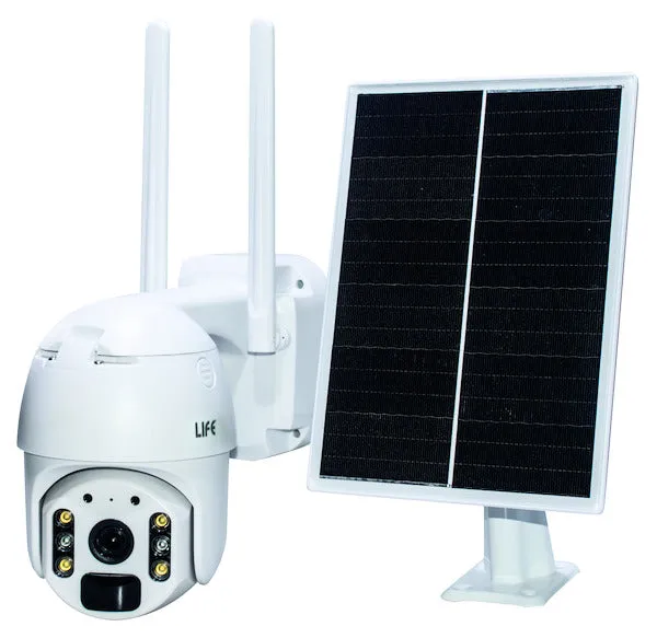 TELECAMERA IP P&P 4G DA ESTERNO 1080P CON PANNELLO SOLARE LIFE 39.9WH0620 UL Certified