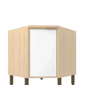 Exotic Designs Karine Bottom Corner Unit - Walnut & Noir jais