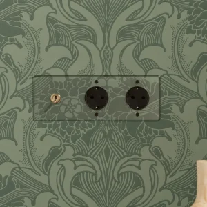 Krypton longue durée Kew Kipphebel 1x & SchuKo-Modul (Typ F) 2x Dreifachrahmen - Clair + Antikes Messing | Schwarz Regular