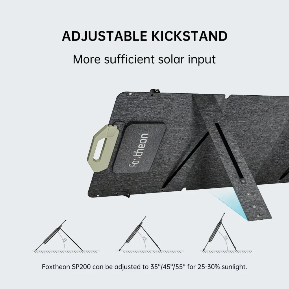 Tragbares Solarpanel Foxtheon SP200 | Garantie 2 Ans