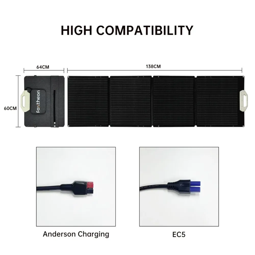 Tragbares Solarpanel Foxtheon SP200 | Garantie 2 Ans