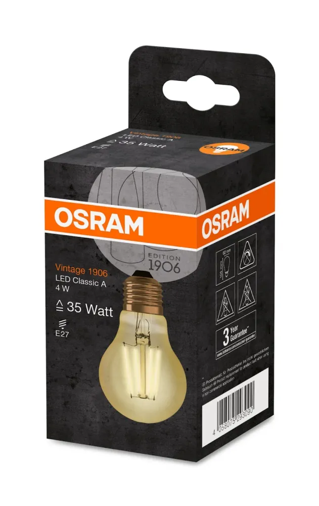 Économie d'Énergie ++ AMPOULE LED 4W E27 STD 1906 DOUX