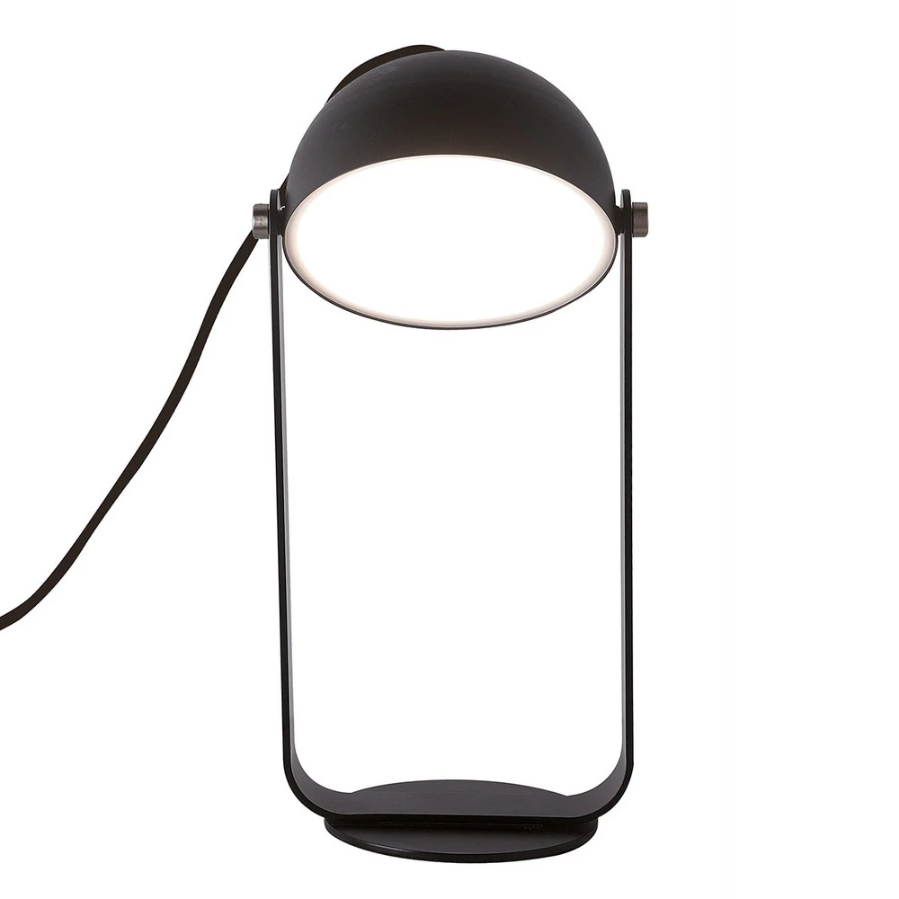 Ampoule lumière noire Lampe à poser LED Hemi abat-jour inclinable noir