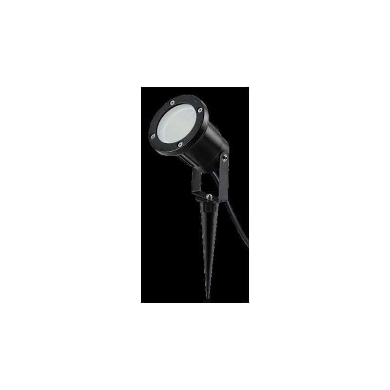 Lot 1 spot de jardin orientable noir + 1 ampoule GU10 pour Fêtes et Décoration